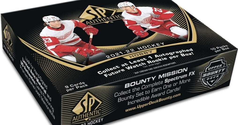 2021-22 UPPER DECK SP AUTHENTIC HOBBY BOX releases Wednesday, April 19th. 