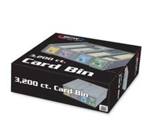 BCW STORAGE 3,200CT COLLECTIBLE PLASTIC CARD BIN GRAY #62016