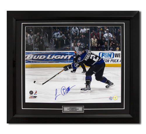 LUC ROBITAILLE LOS ANGELES KINGS AUTOGRAPH SLAPSHOT 24x28 HOCKEY FRAME