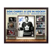 DON CHERRY SIGNED LIFE IN HOCKEY CLASSIC TV 25x31 GRAPHIC FRAME