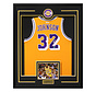 MAGIC JOHNSON LOS ANGELES LAKERS SIGNED  30x34 JERSEY FRAME