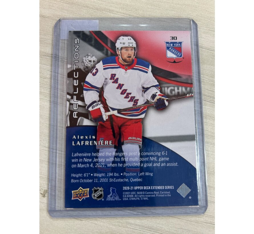 2020-21 UD EXTENDED SERIES ALEXIS LAFRENIERE REFLECTIONS /500