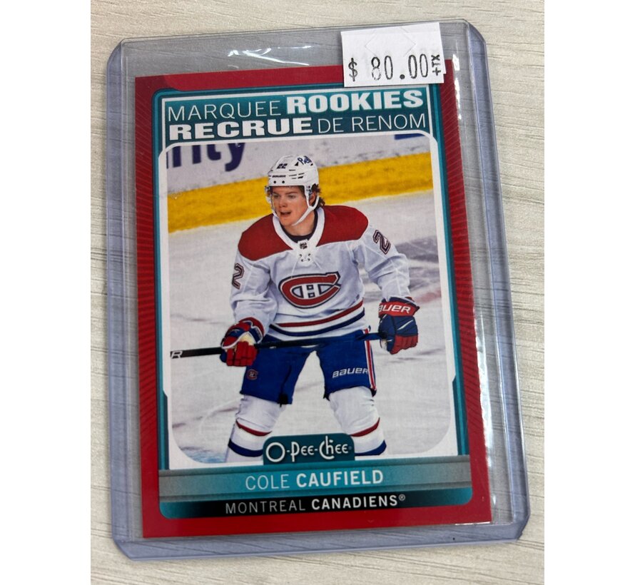 2021-22 OPC MARQUEE ROOKIES COLE CAUFIELD RED