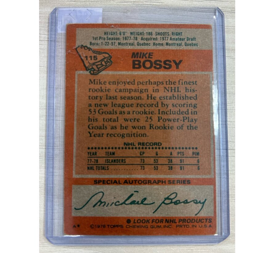 1979-80 TOPPS MIKE BOSSY ROOKIE