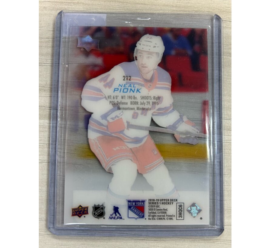 2018-19 UD SERIES 1 NEAL PIONK ACETATE YOUNG GUNS