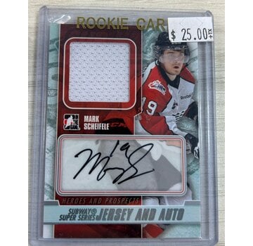 IN THE GAME 2012-13 IN THE GAME MARK SCHEIFELE ROOKIE PATCH AUTO /40