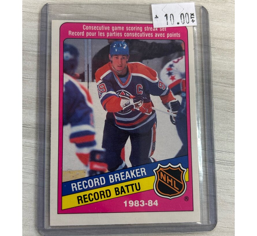 1984-85 OPC RECORD BREAKER WAYNE GRETZKY