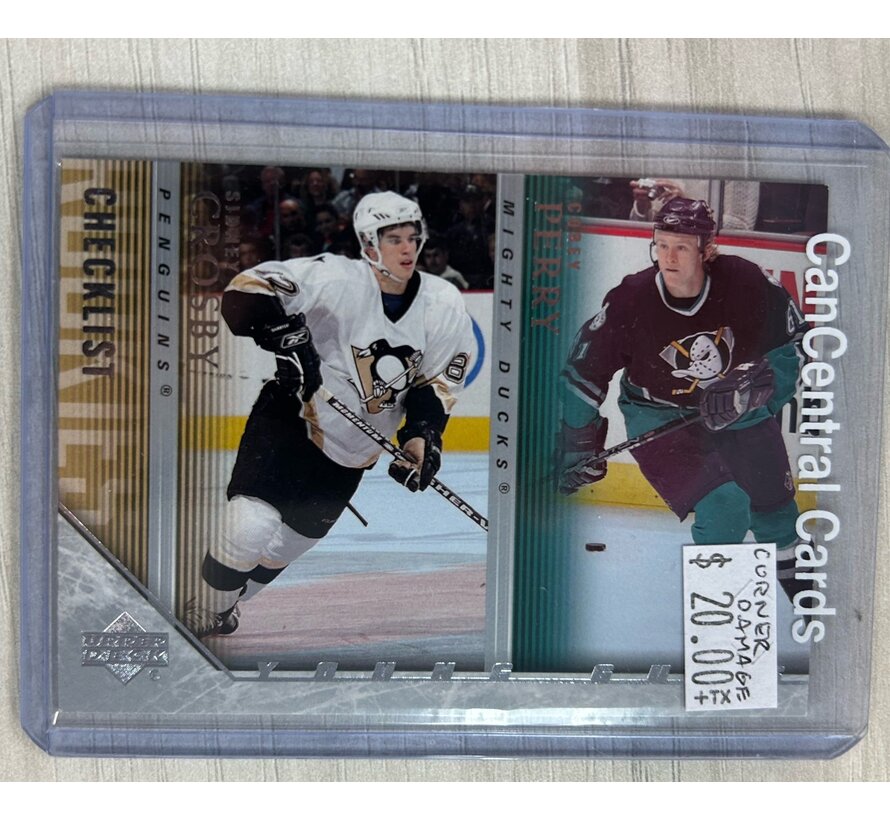 2005-06 UD SERIES 1 YOUNG GUNS CHECKLIST CROSBY/PERRY