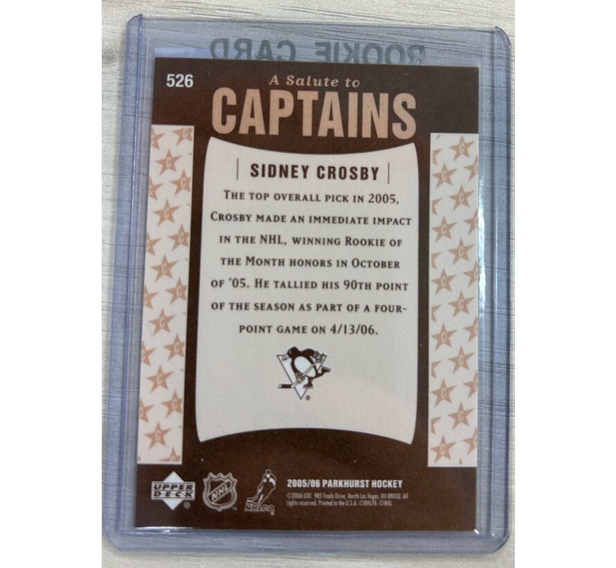 2005-06  PARKHURST A SALUTE TO CAPTAINS SIDNEY CROSBY