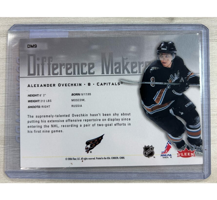 2004-05 FLEER ULTRA DIFFERENCE MAKERS ALEXANDER OVECHKIN ROOKIE