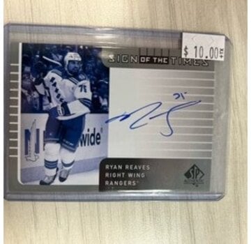 UPPER DECK 2021-22 SP AUTHENTIC SIGN OF THE TIMES RYAN REAVES