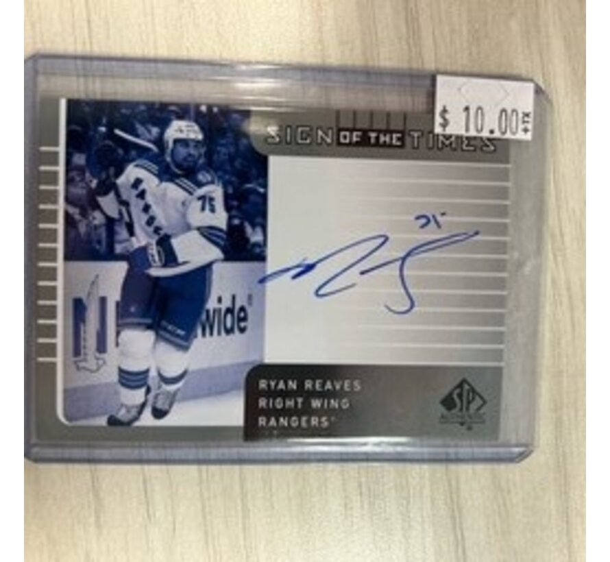 2021-22 SP AUTHENTIC SIGN OF THE TIMES RYAN REAVES