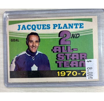 O-PEE-CHEE 1970-71 OPC JAQUES PLANTE 2ND TEAM ALL STAR