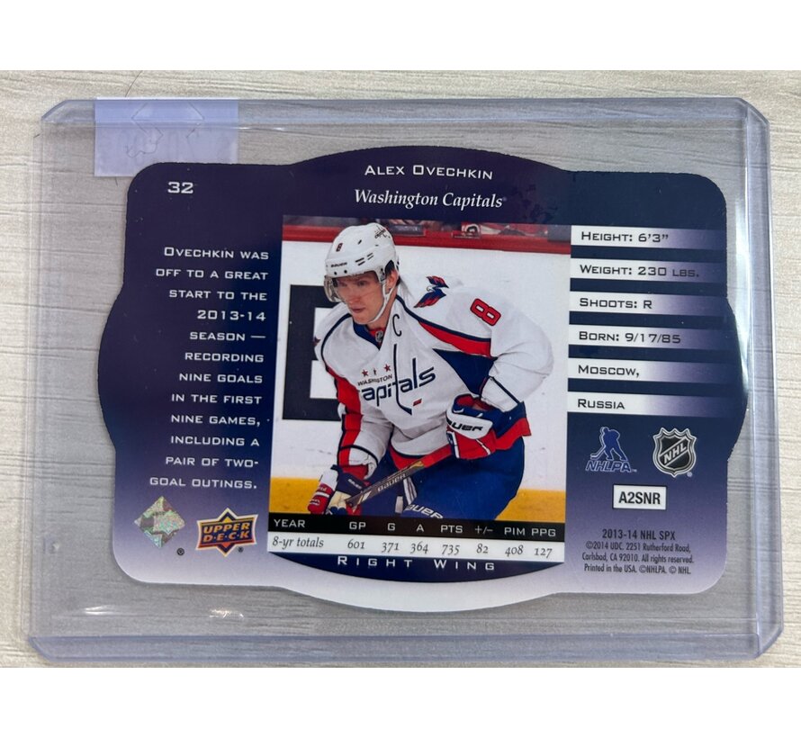 2012-13 NHL SPX ALEXANDER OVECHKIN DIECUT