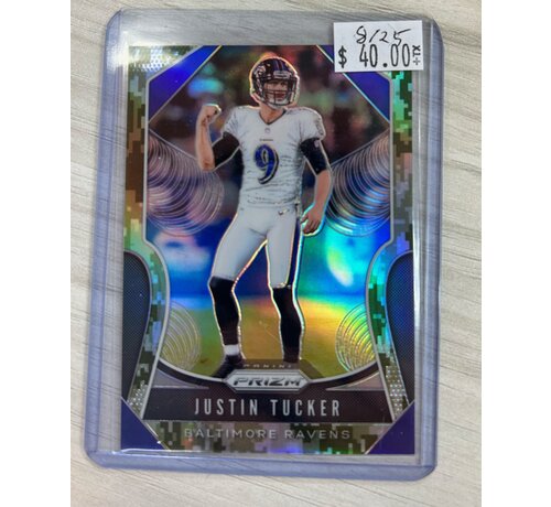 PANINI 2019 PANINI PRIZM JUSTIN TUCKER CAMO /25