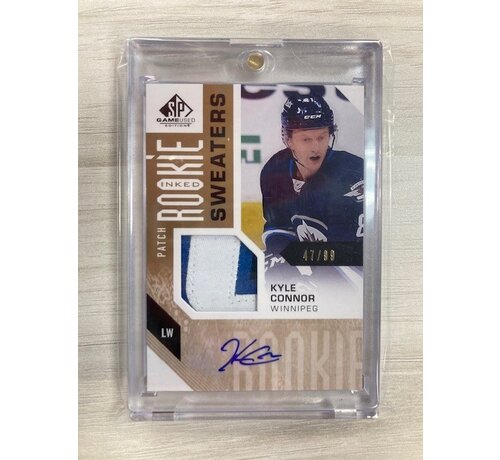 UPPER DECK 2016-17 SP GAME USED INKED ROOKIE SWEATERS PATCH AUTO KYLE CONNOR 47/99 #RS-KC