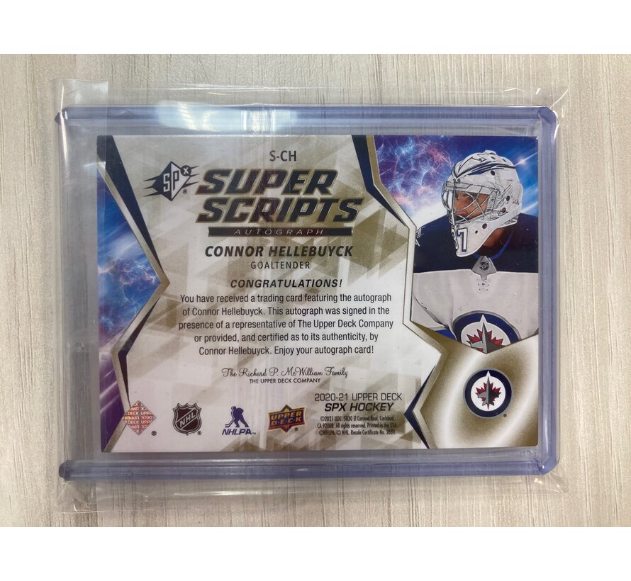 2020-21 SPX SUPER SCRIPTS CONNOR HELLEBUYCK 03/25 # S-CH