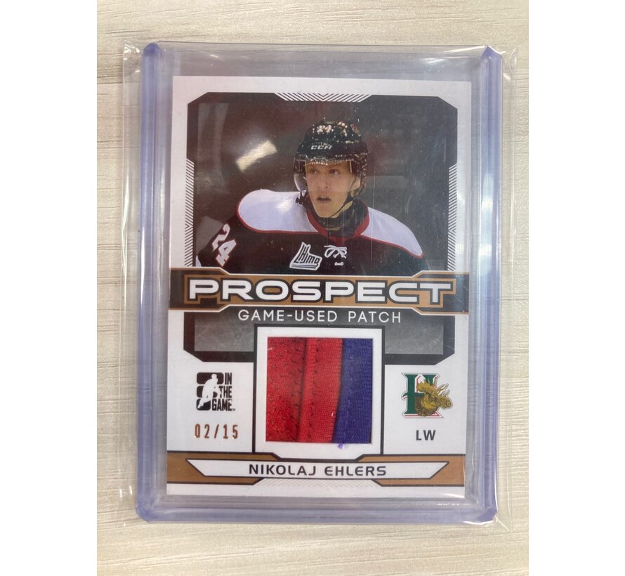 2014 IN THE GAME PROSPECT GAME USED PATCH NIKOLAJ EHLERS 02/15 #PGU-23