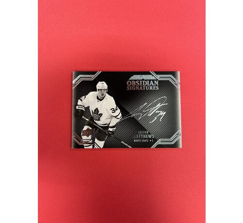 UPPER DECK 2016-17 UPPER DECK BLACK AUSTON MATTHEWS OBSIDIAN SIGNATURES ROOKIE AUTO