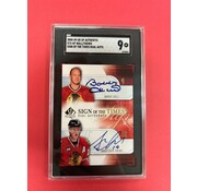 UPPER DECK 2008-09 SP AUTHENTIC HULL / TOEWS DUAL SIGN OF THE TIMES SGC GRADED 9
