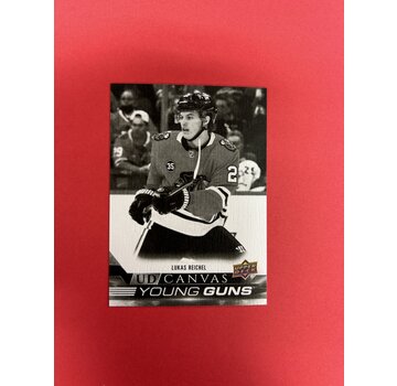 UPPER DECK 2022-23 UPPER DECK SERIES 1 LUKAS REICHEL BLACK WHITE YOUNG GUNS CANVAS