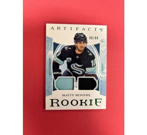 UPPER DECK 2022-23 UPPER DECK ARTIFACTS MATTY BENIERS DUAL PATCH /99