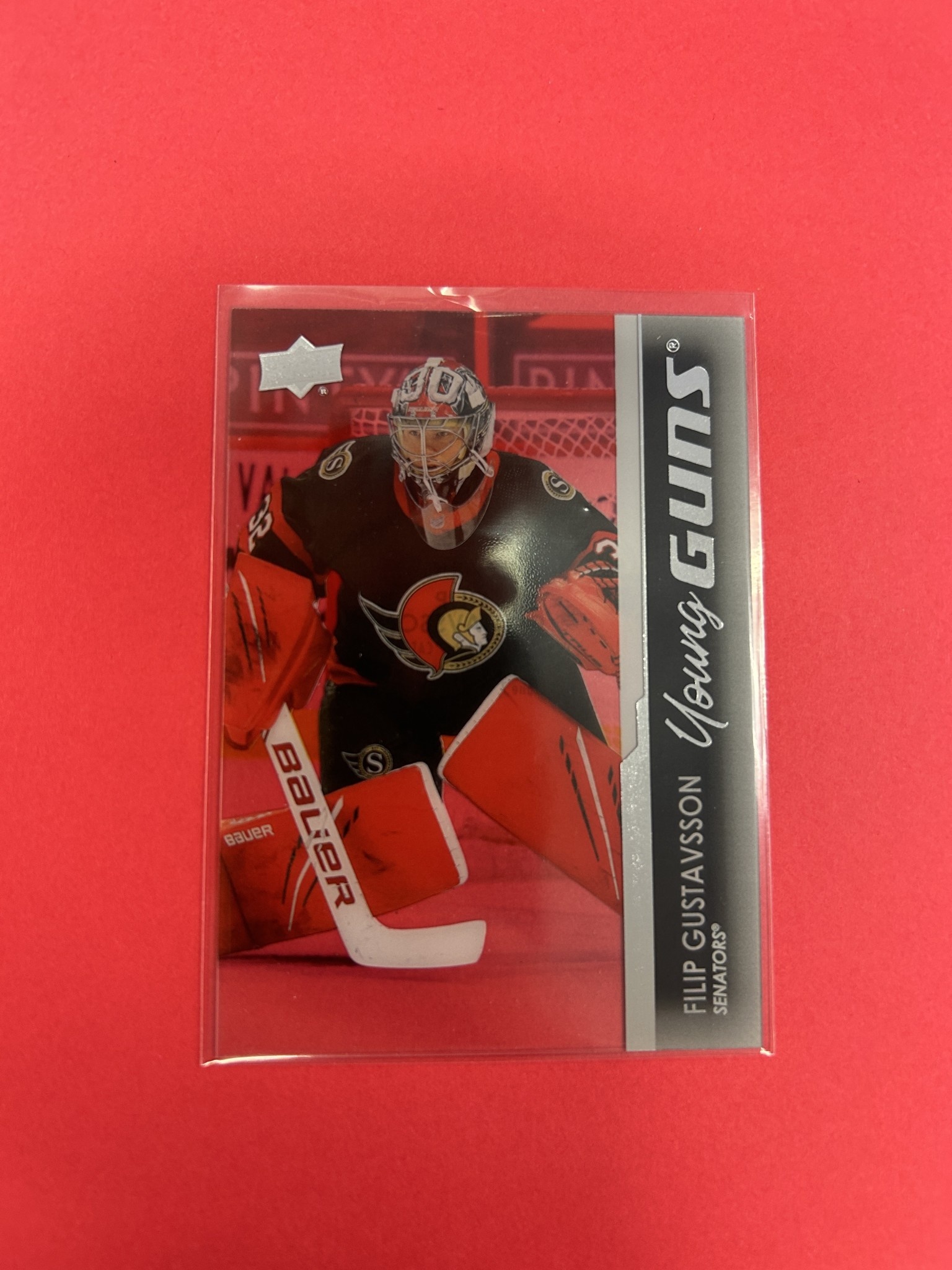 202122 UPPER DECK SERIES 1 FILIP GUSTAVSSON YOUNG GUNS CLEAR CUT