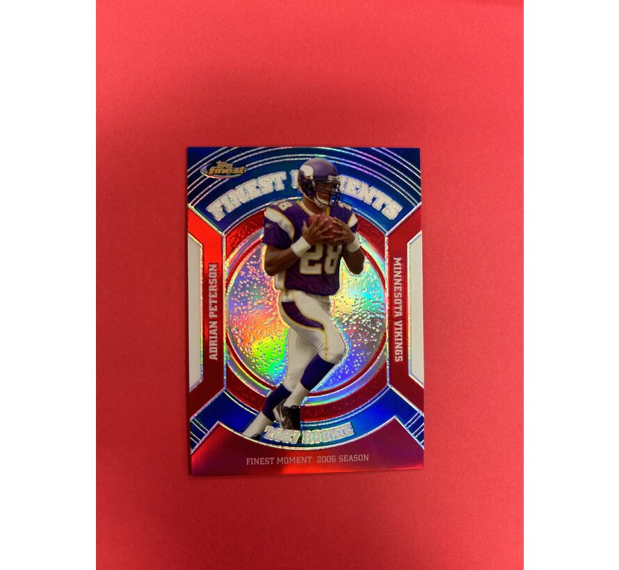 2007 TOPPS FINEST ADRIAN PETTERSON FINEST MOMENTS ROOKIE