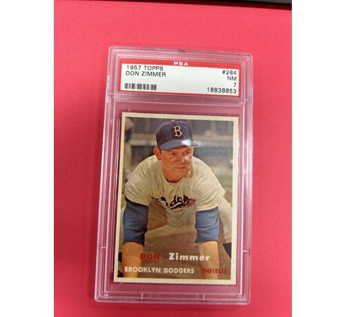 TOPPS 1957 TOPPS DON ZIMMER PSA 7 #284