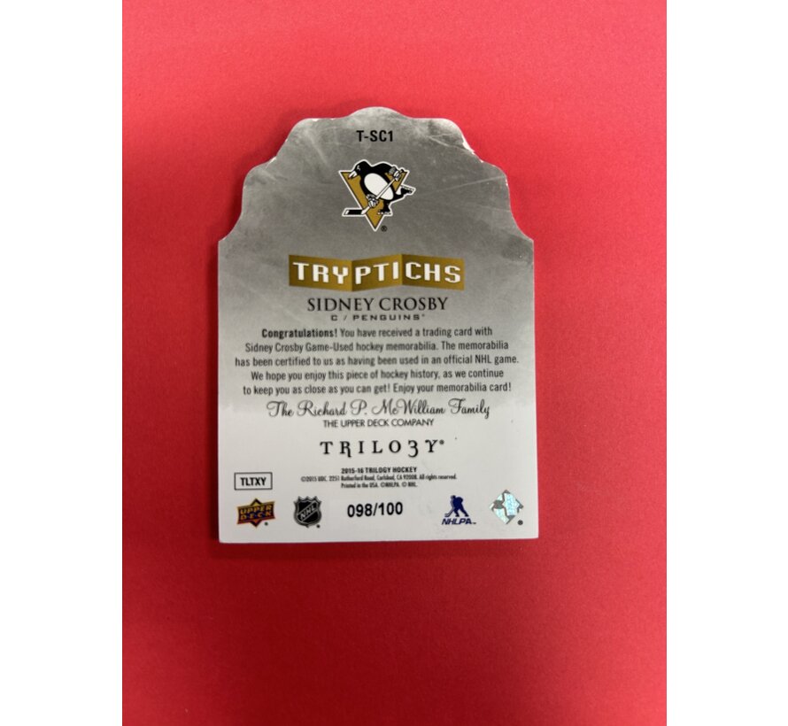 2015-16 TRILOGY SIDNEY CROSBY TRYPITCHES /100