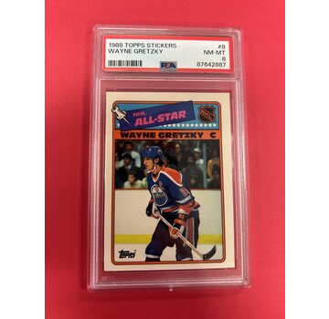 TOPPS 1988 TOPPS STICKERS WAYNE GRETZKY PSA GRADED 8