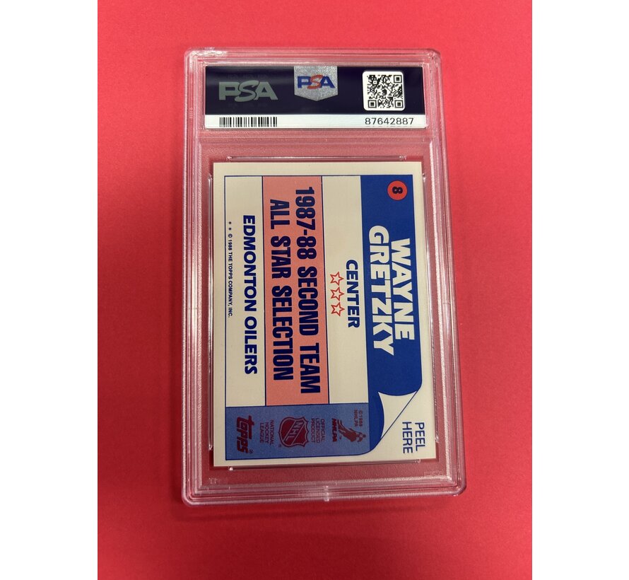 1988 TOPPS STICKERS WAYNE GRETZKY PSA GRADED 8