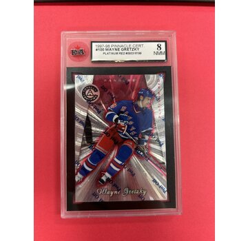 PANINI 1997-98 PINNACLE CERT. #100 WAYNE GRETZKY PLATINUM RED KSA 8