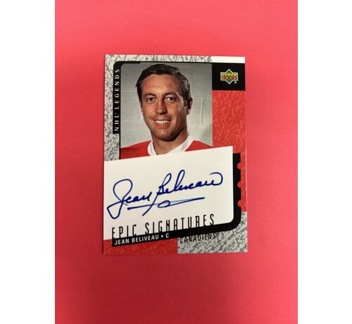 UPPER DECK 2000-01 UPPER DECK JEAN BELIVEAU EPIC SIGNATURES