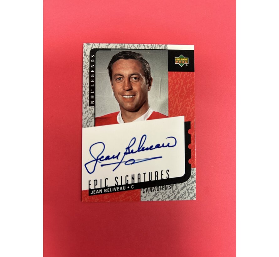 2000-01 UPPER DECK JEAN BELIVEAU EPIC SIGNATURES