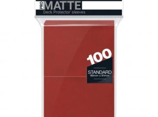 ULTRA PRO UP D-PRO PRO-MATTE RED 100CT (#84515)