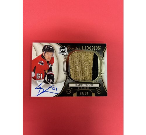 UPPER DECK 2018-19 UPPER DECK THE CUP MARK STONE LIMITED LOGOS AUTO PATCH /50