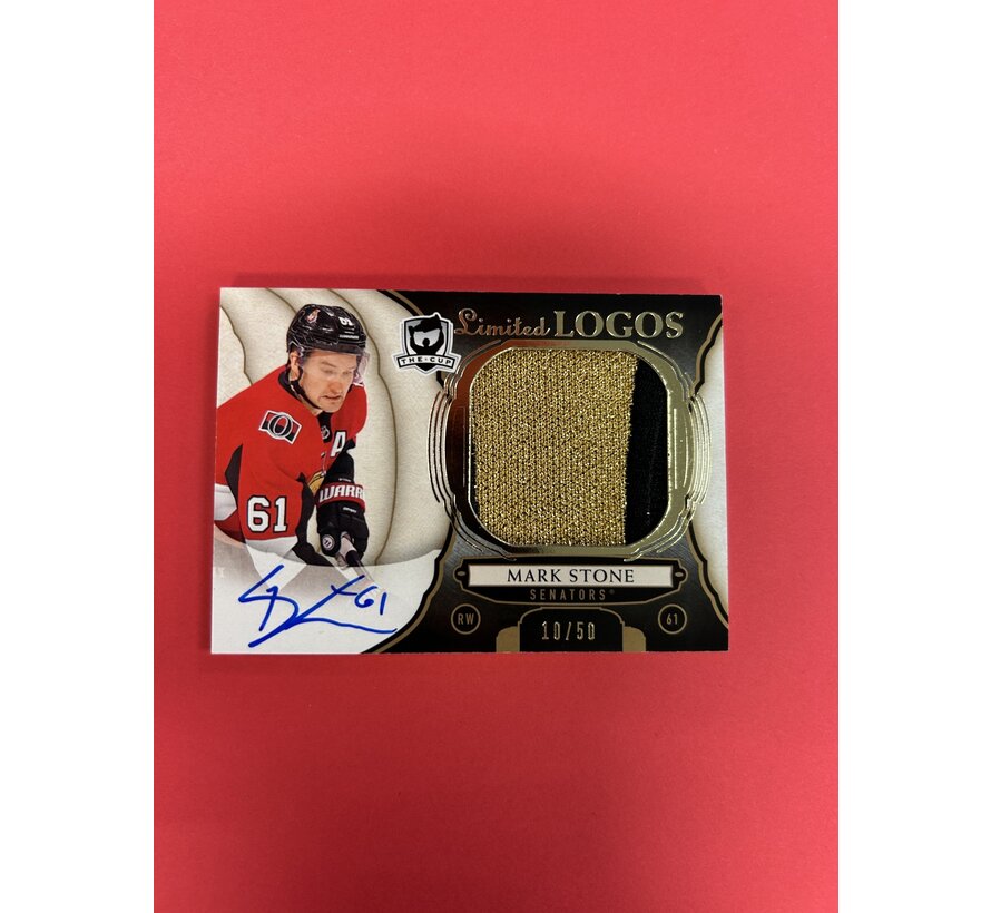 2018-19 UPPER DECK THE CUP MARK STONE LIMITED LOGOS AUTO PATCH /50