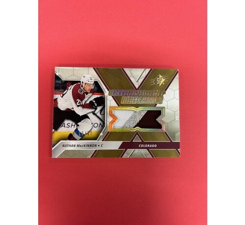 UPPER DECK 2020-21 UPPER DECK SPX NATHAN MACKINNON EXTRAVAGENT MATERIALS PATCH /25