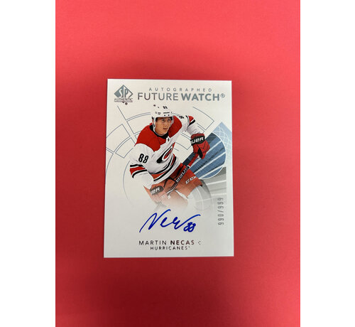 UPPER DECK 2017-18 SP AUTHENTIC MARTIN NECAS FUTURE WATCH AUTOGRAPH /999