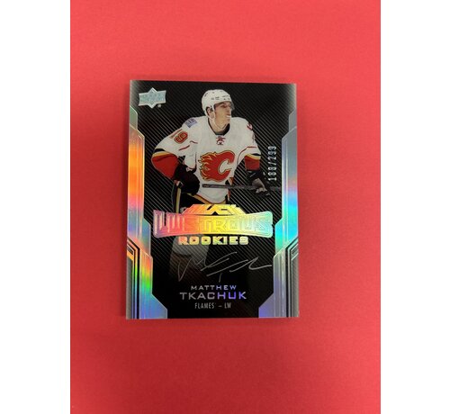 UPPER DECK 2016-17 UPPER DECK BLACK MATTHEW TKACHUK LUSTROUS ROOKIES AUTO /299