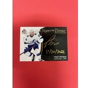 UPPER DECK 2021-22 SP AUTHENTIC TAYLOR RADDYSH SIGN OF THE TIMES ROOKIE BLACK INSCRIBED AUTO