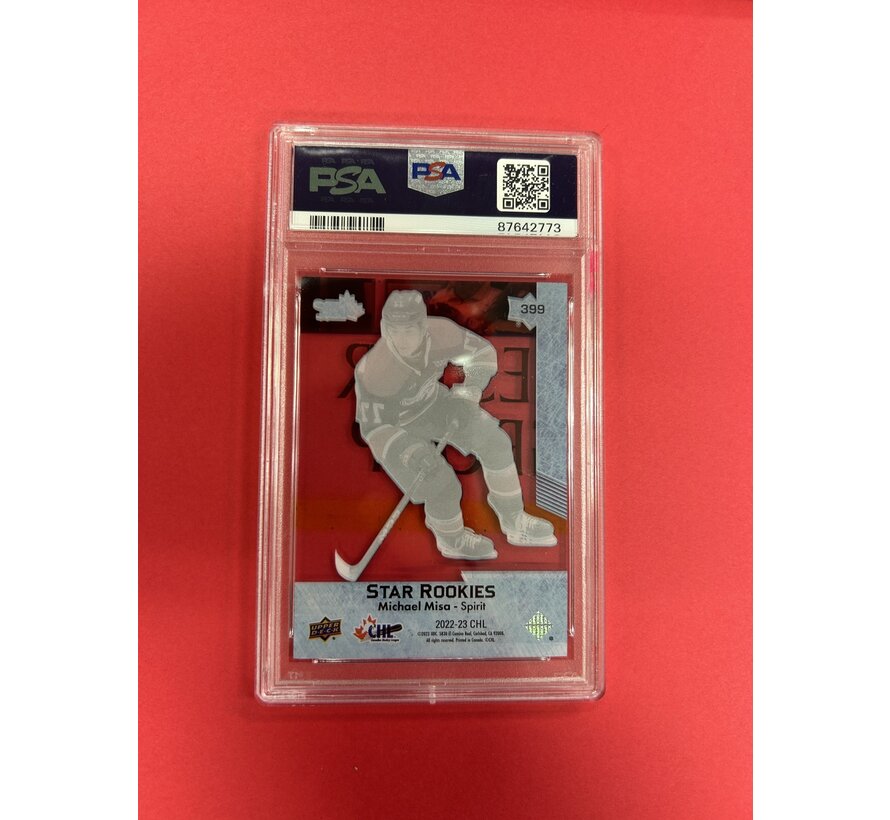 2022-23 UPPER DECK CHL MICHAEL MISA CLEAR CUT ROOKIES PSA GRADED 9