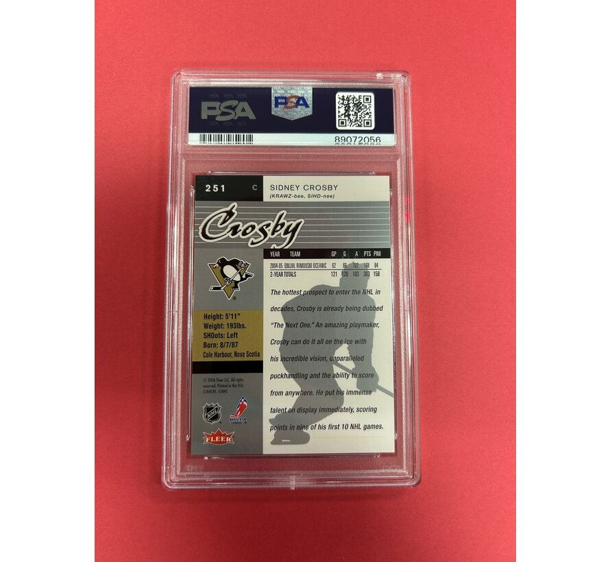 2005-06 FLEER ULTRA SIDNEY CROSBY PSA GRADED 10