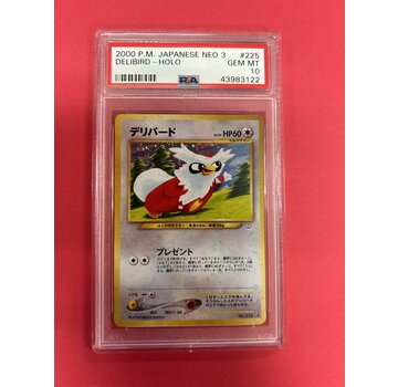 POKEMON 2000 POKEMON JAPANESE NEO 2 DELIBIRD - HOLO PSA GRADED 10