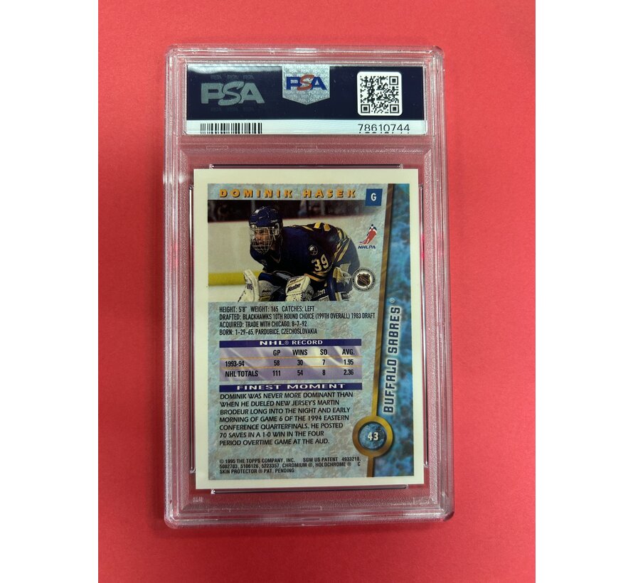 1994 TOPPS FINEST DOMINIK HASEK PSA GRADED 8