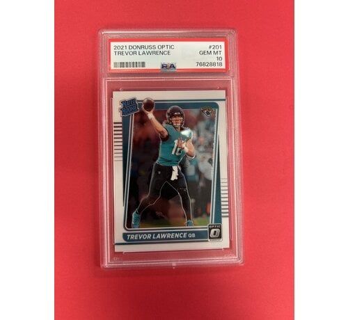 DONRUSS 2021-22 DONRUSS OPTIC TREVOR LAWRENCE RATED ROOKIE PSA GRADED 10