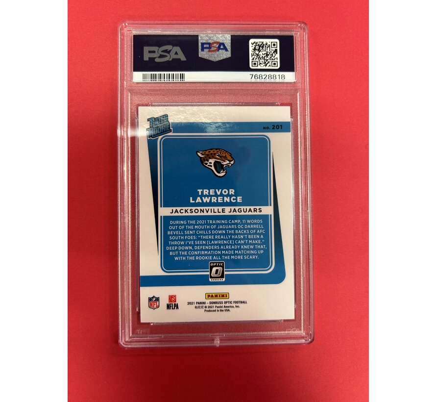 2021-22 DONRUSS OPTIC TREVOR LAWRENCE RATED ROOKIE PSA GRADED 10