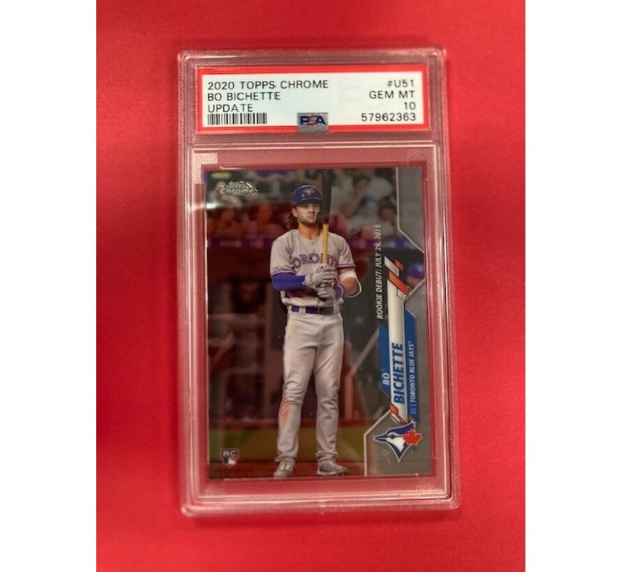 2020 TOPPS CHROME BO BICHETTE ROOKIE DEBUT PSA 10 #U51