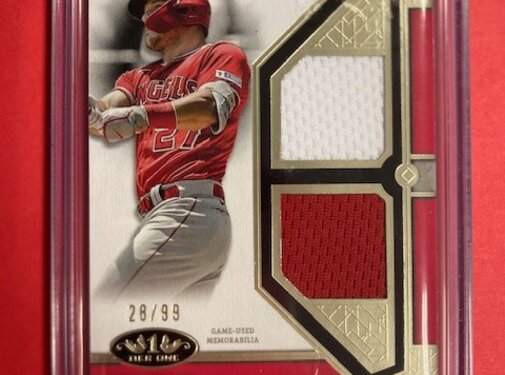 2024 TIER ONE DUAL JERSEY MIKE TROUT 28/99 #TIR-MT